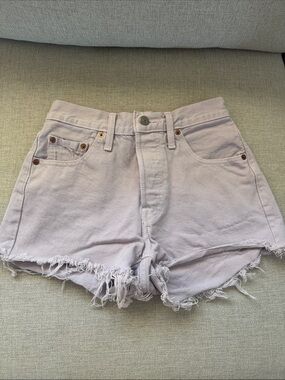 Levi’s 501 Jean Shorts- Light Lavender, Size 25, Like New!!